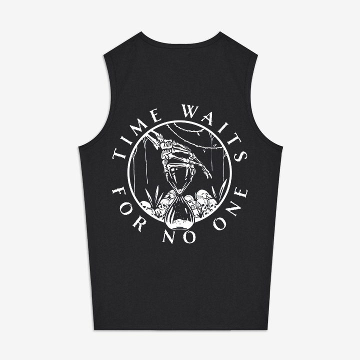 Time Waits For No One Printed Women's Vest-traneing