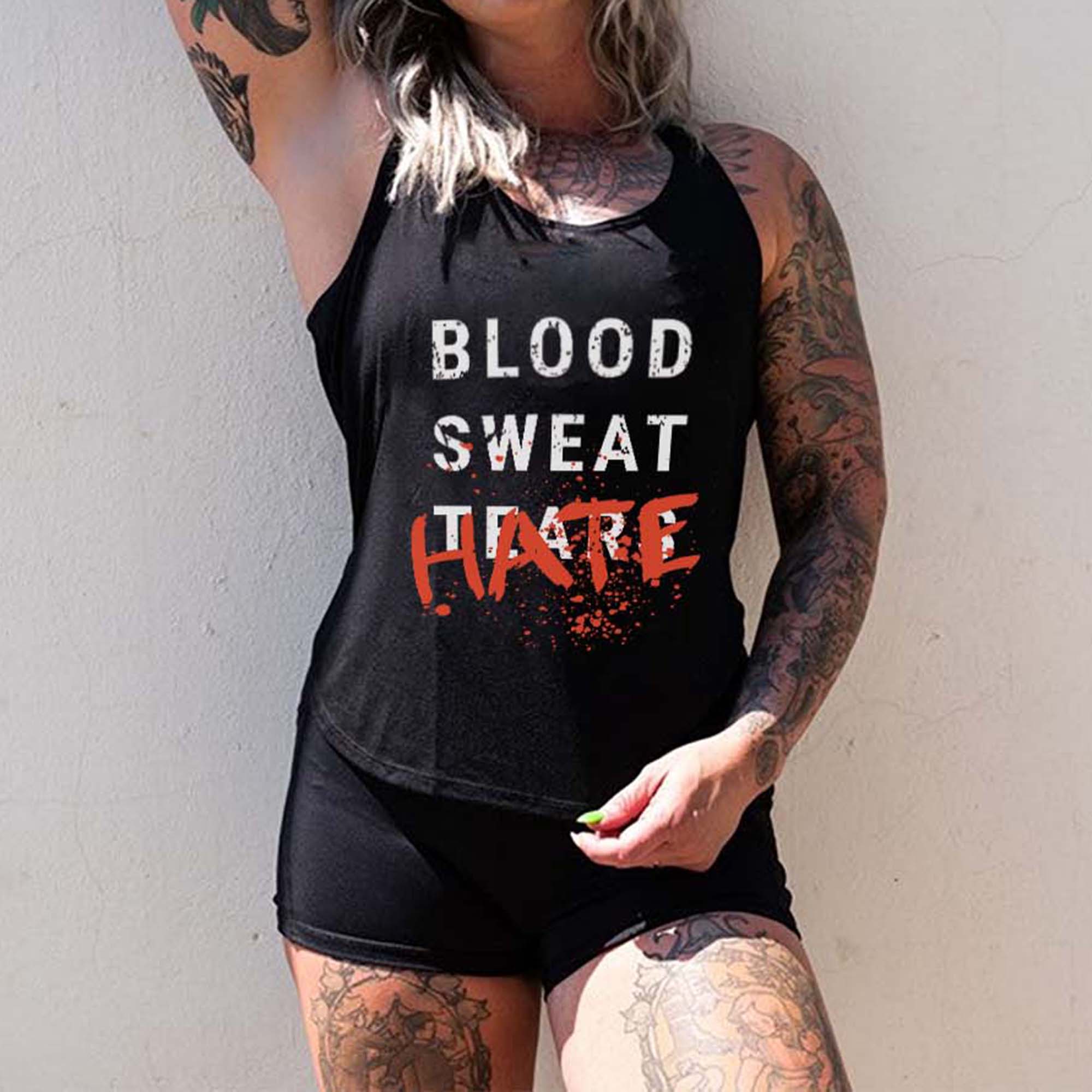 Blood Sweat Hate Printed Women's Tank Top