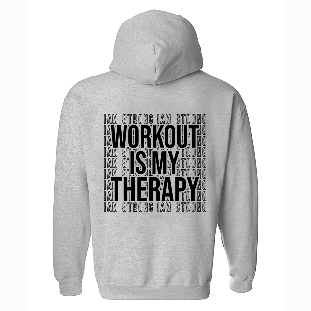 Workout Is My Therapy Printed Women's Hoodie