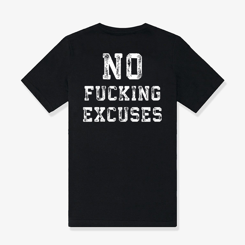 No F*cking Excuses Printed Women's T-shirt-traneing