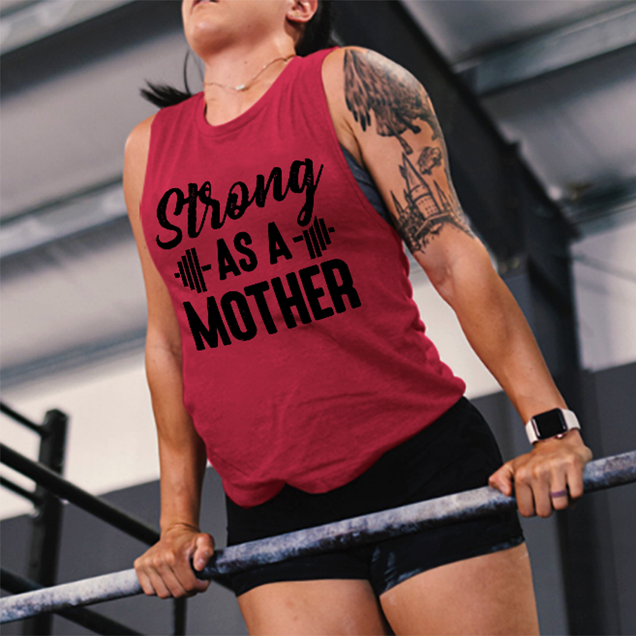 Strong As A Mother Print Women's Vest