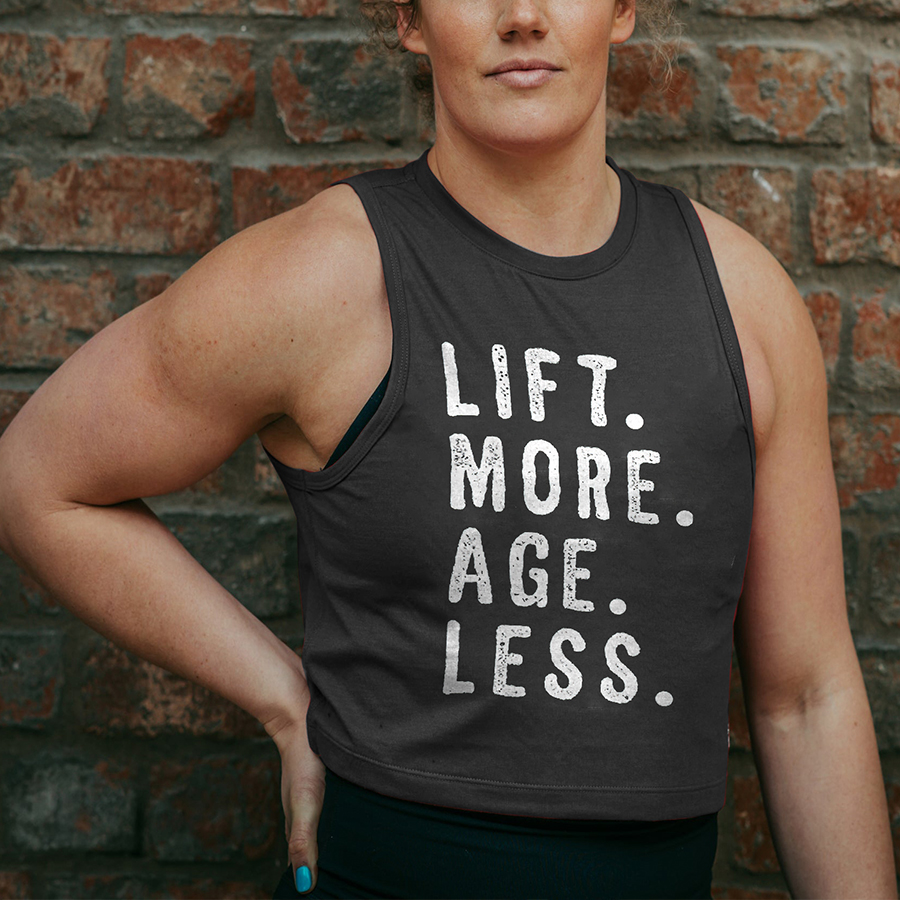 Lift More Age Less Printed Women's Crop Top -traneing