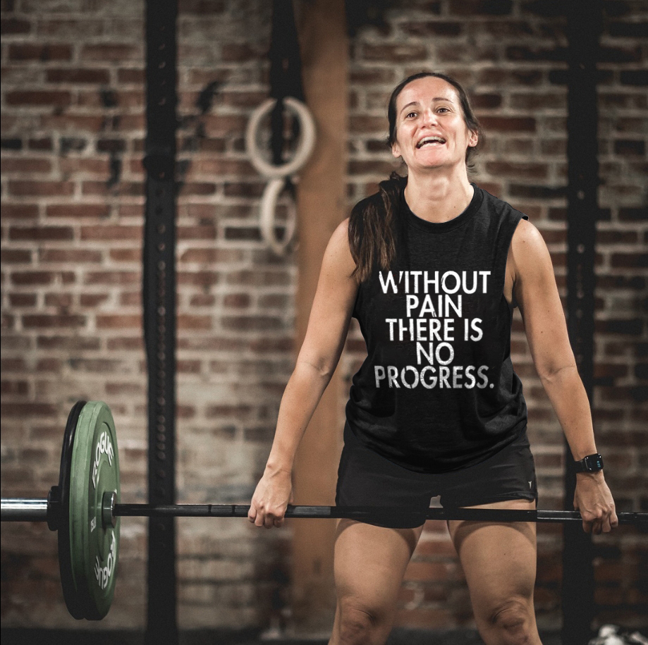 Without Pain There Is No Progress Printed Women's Vest-traneing