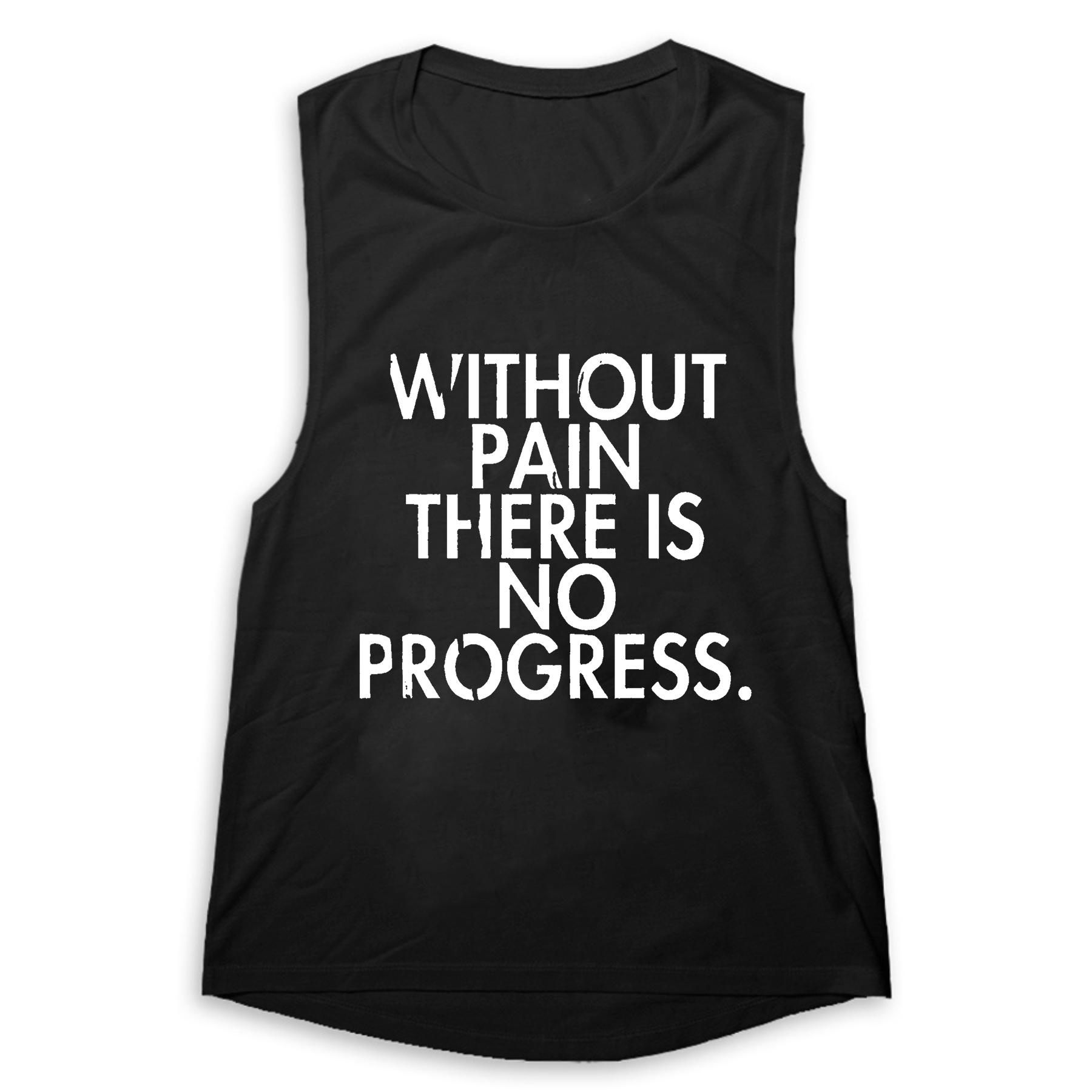 Without Pain There Is No Progress Printed Women's Vest-traneing