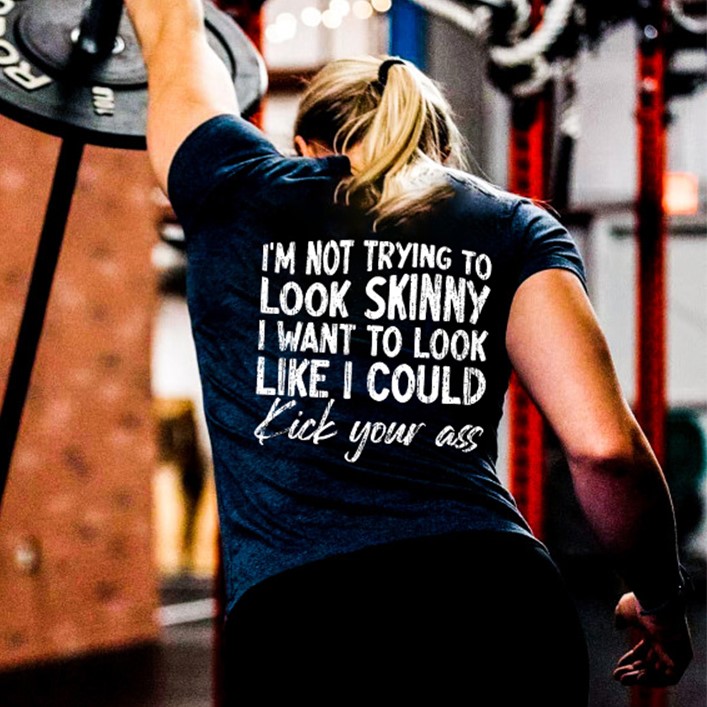 I'm Not Trying To Look Skinny Printed Women's T-shirt