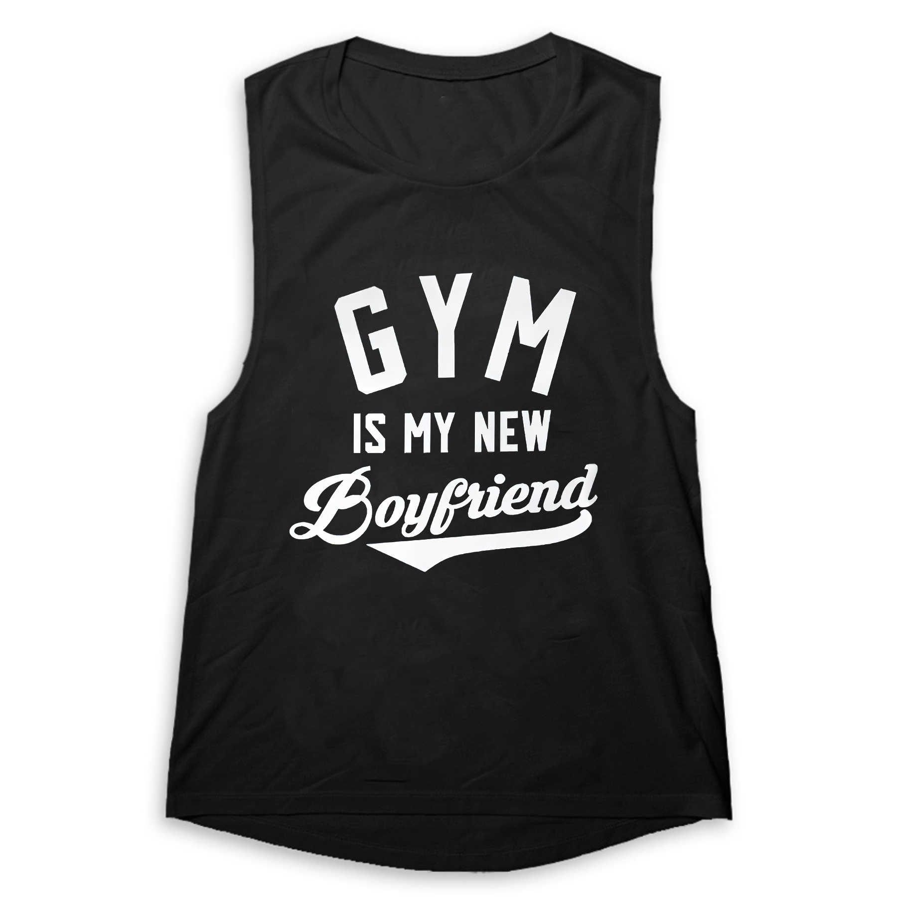 Gym Is My New Boyfriend Printed Women's Vest