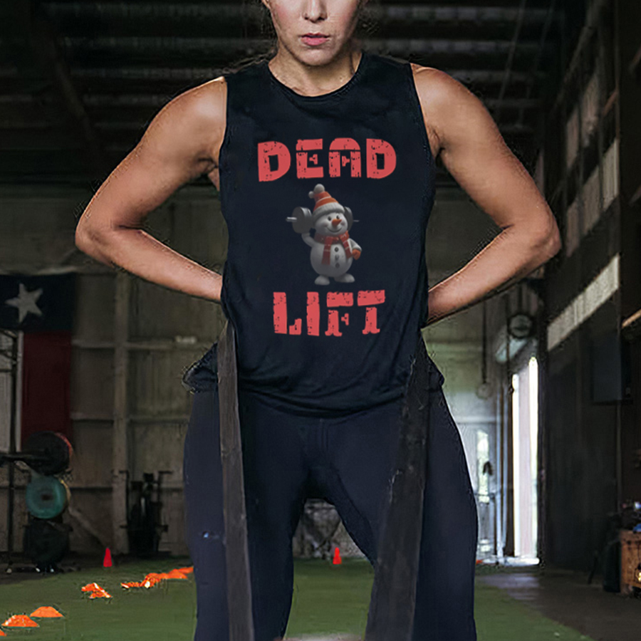 Dead Lift Printed Women's Vest-traneing