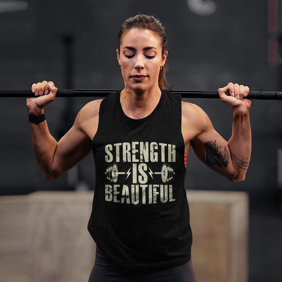 Strength Is Beautiful Printed Women's Vest