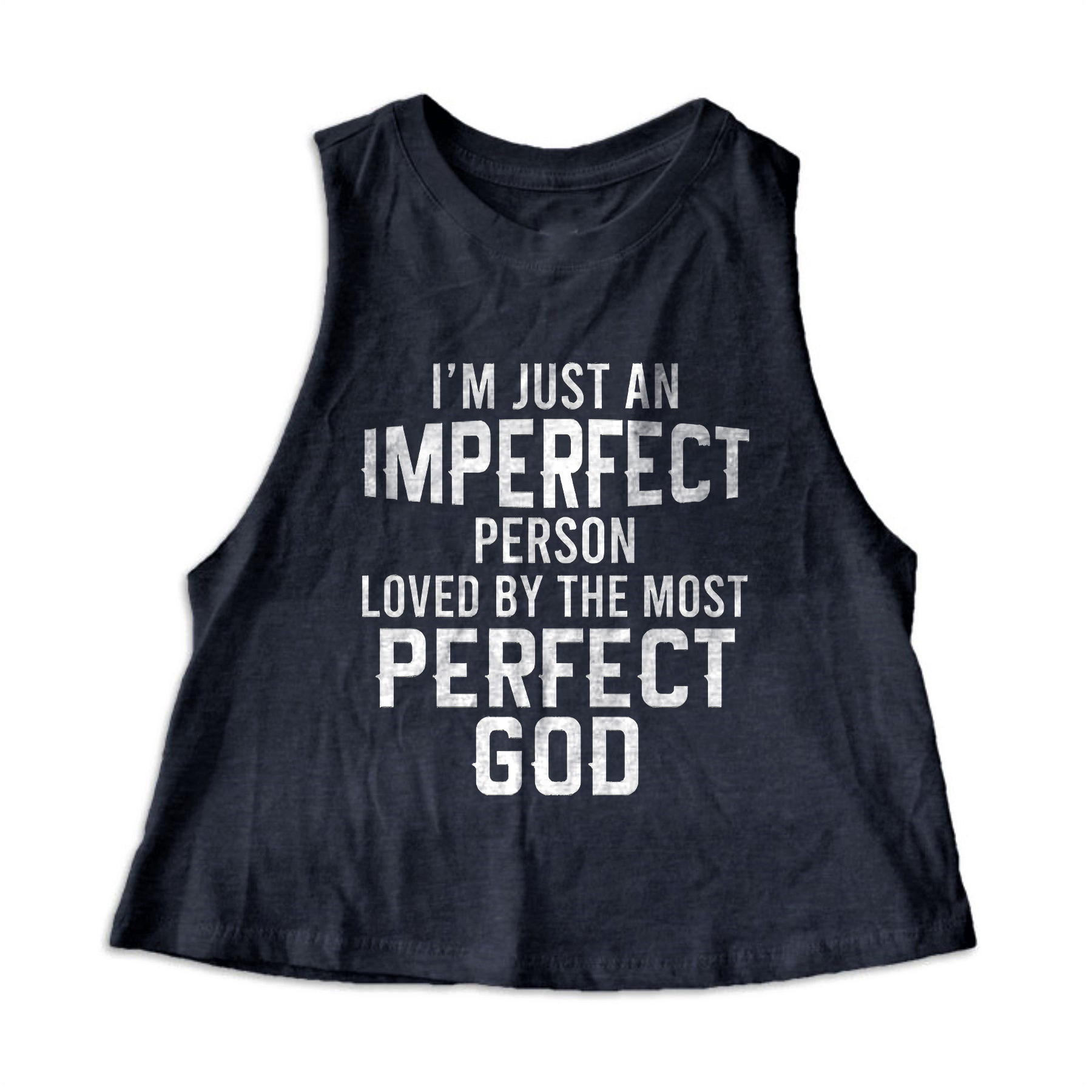 I'm Just An Imperfect Person Printed Women's Crop Top