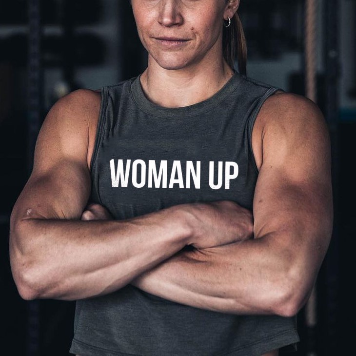 WOMAN UP Printed Women's Vest-traneing