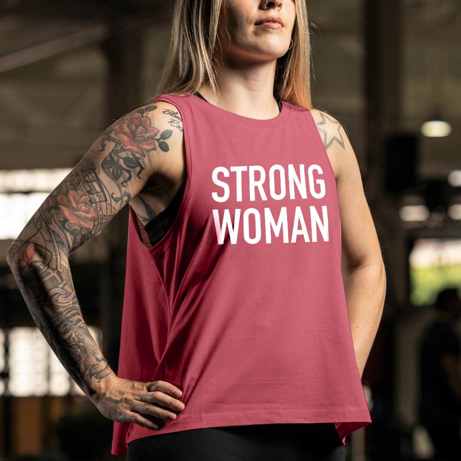 STRONG WOMAN  Printed Women's Vest-traneing