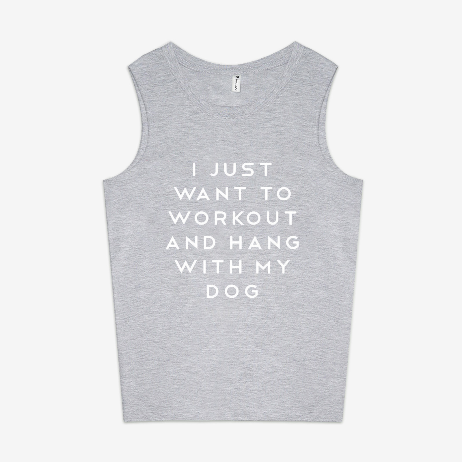 I JUST WANT TO WORKOUT AND HANG WITH MY DOG Printed Women's Vest-traneing