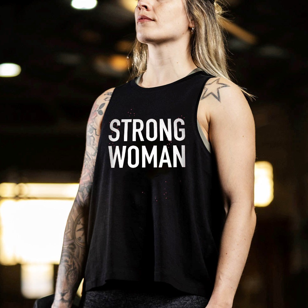 STRONG WOMAN  Printed Women's Vest-traneing