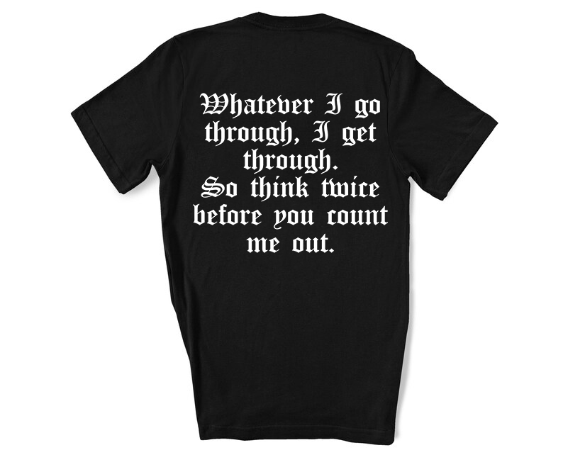 Whatever I Go Through, I Get Through Printed Women's T-shirt-traneing