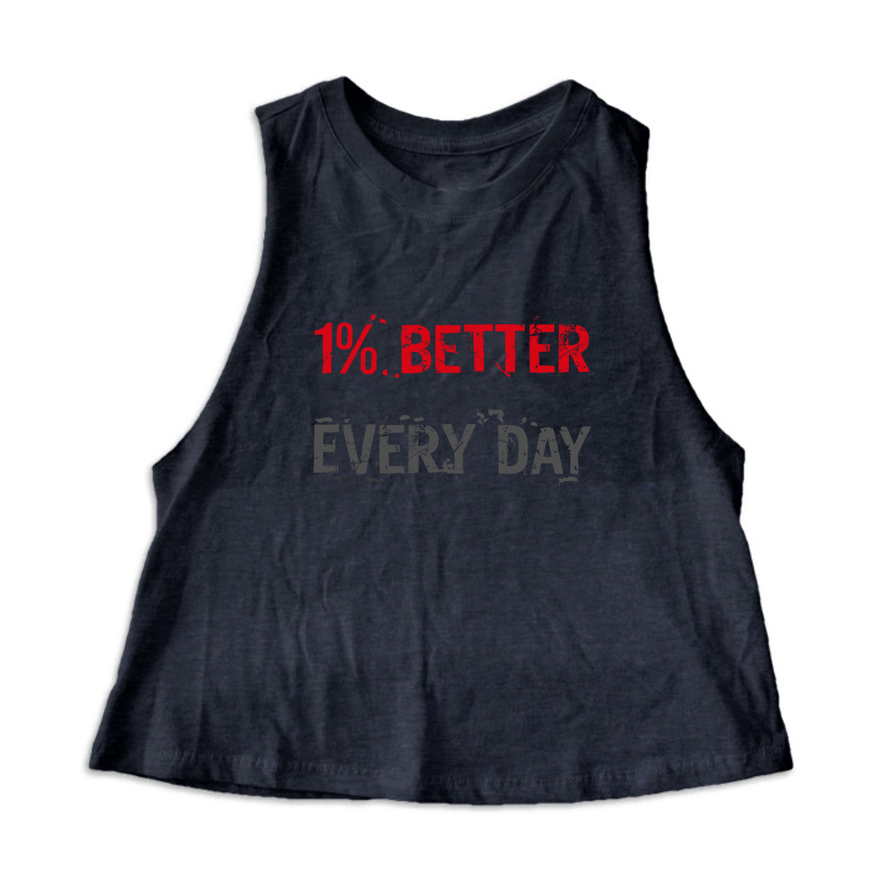 1% Better Every Day Print Women's Crop Top  Image - 1