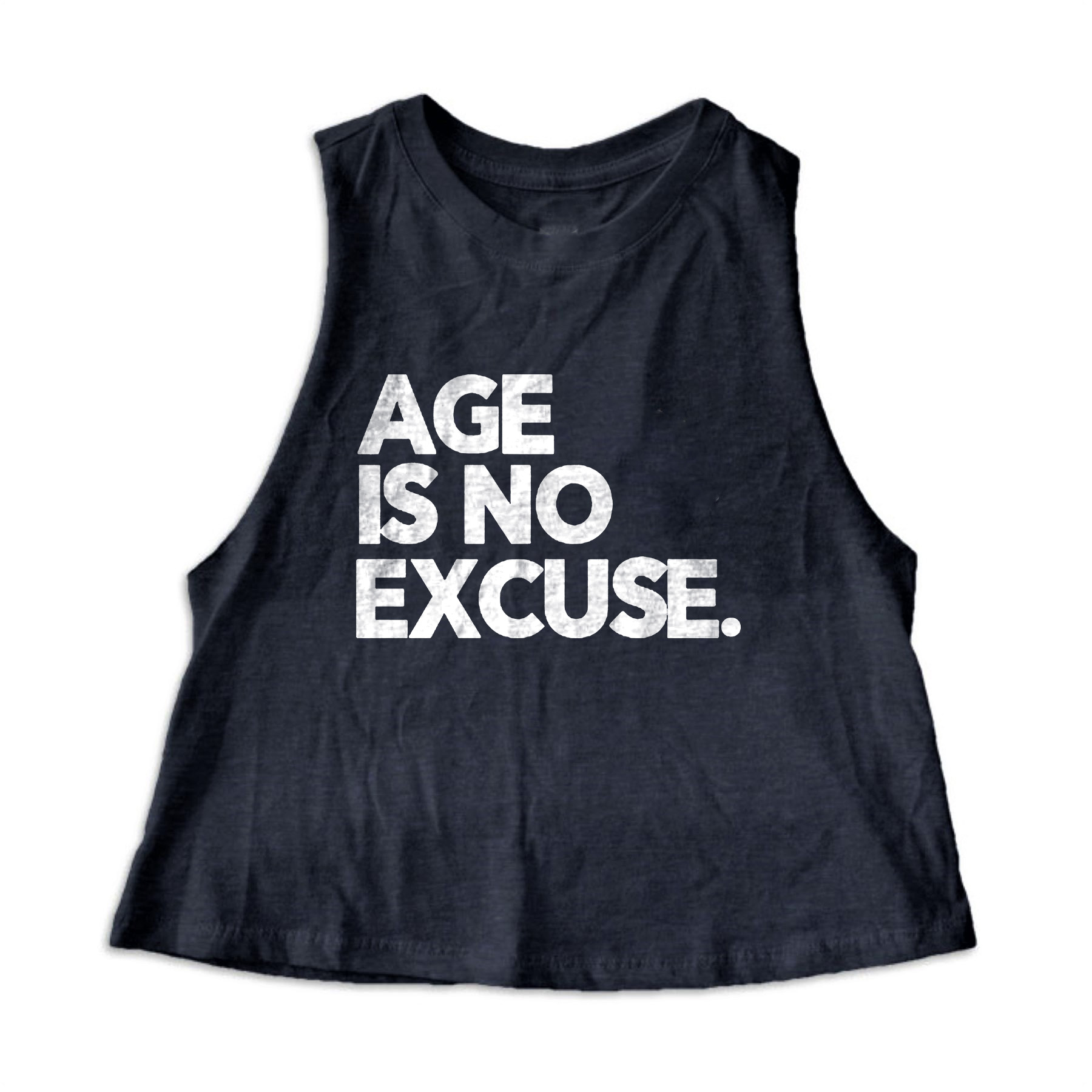 Age Is No Excuse Print Women's Crop Top -traneing