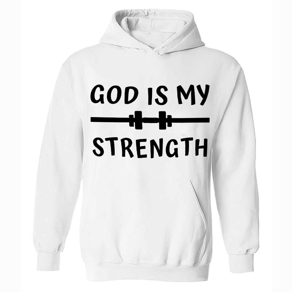 God Is My Strength Printed Women's Hoodies Image - 5