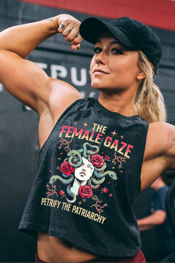 The Female Gaze Print Women's Crop Top 