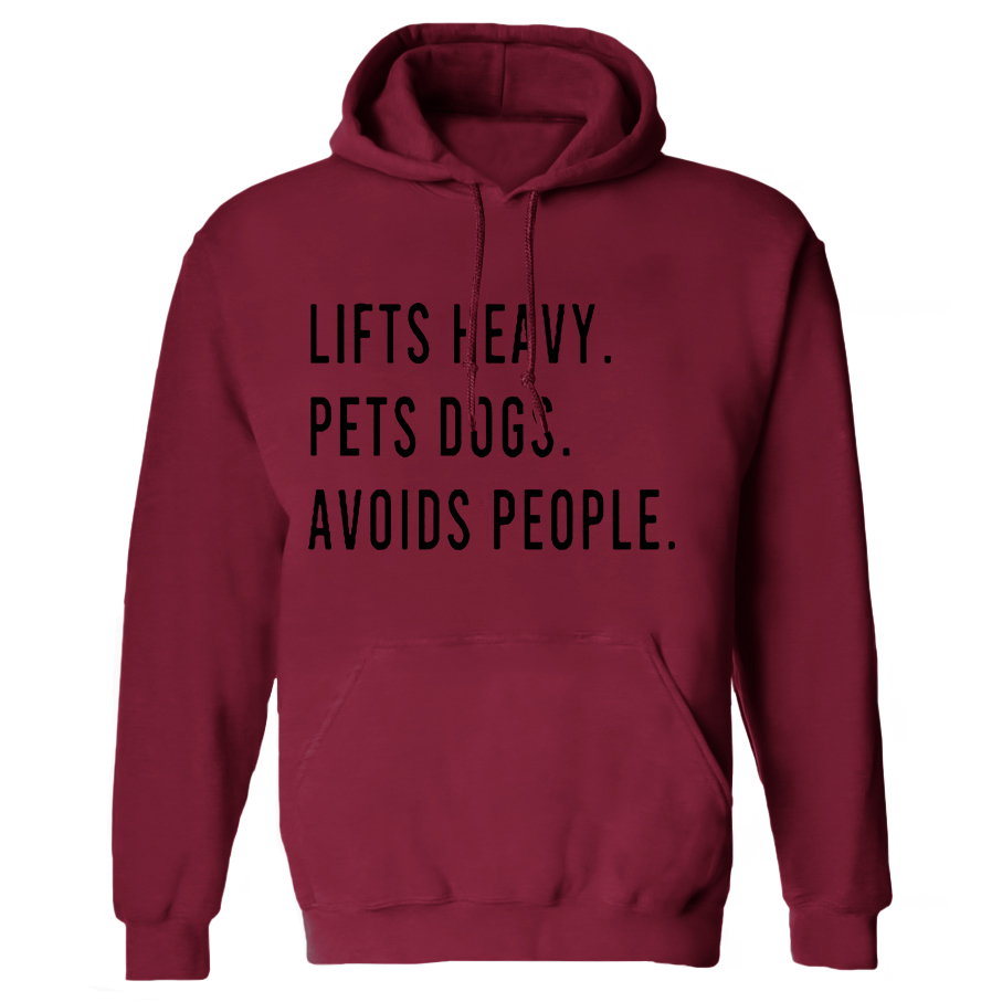 Lifts Heavy Pets Dogs Printed Women's Hoodie with Drawstring