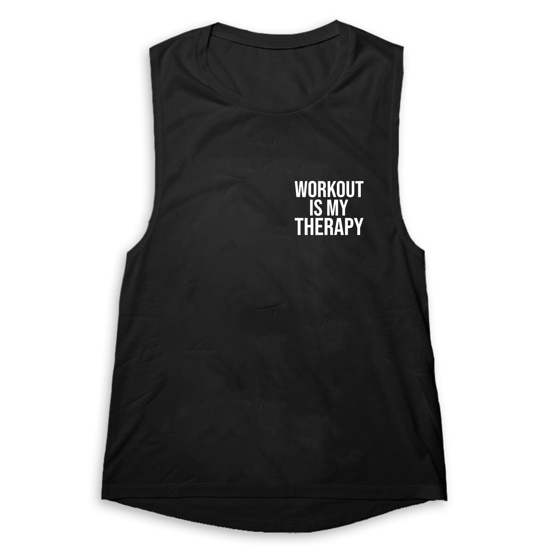 Workout Is My Therapy Printed Women's Vest-traneing