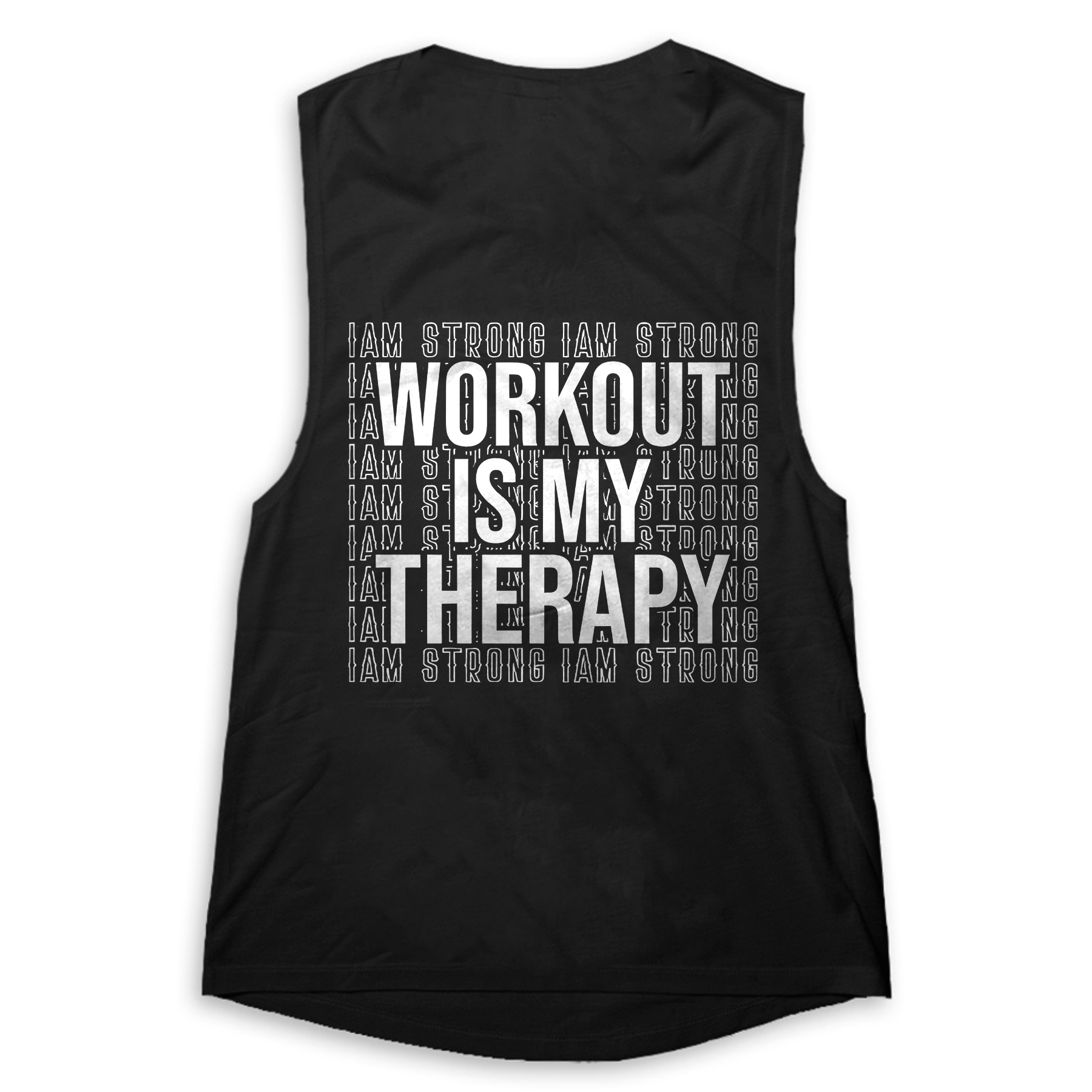 Workout Is My Therapy Printed Women's Vest-traneing
