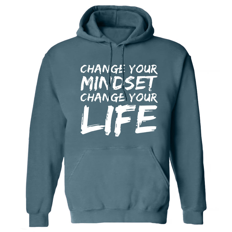 Change Your Mindset Printed Women's Hoodie with Drawstring Image - 1