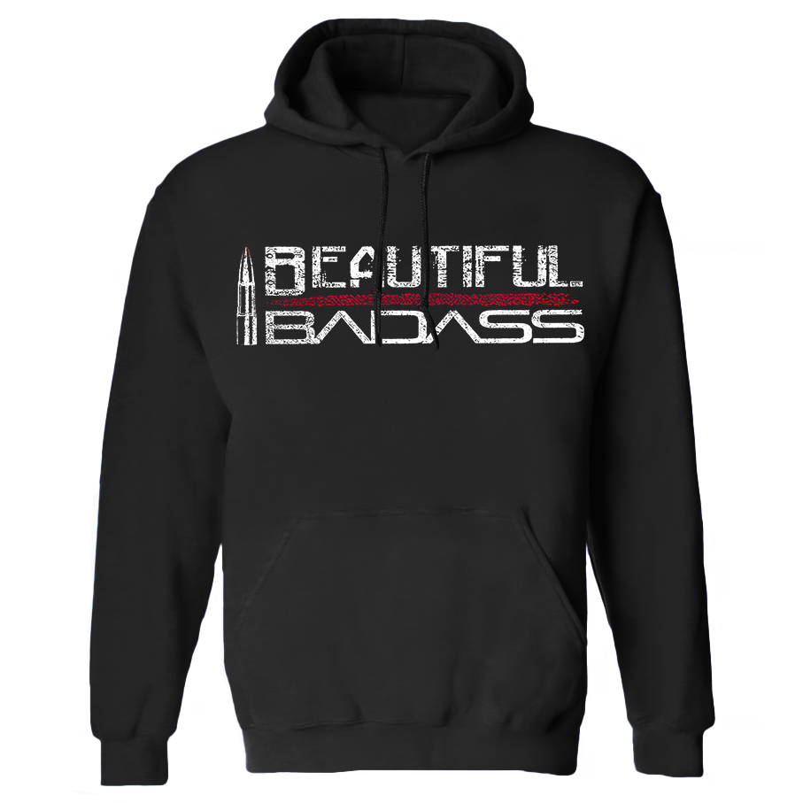 Beautiful Badass Printed  Women's Hoodie with Drawstring Image - 2