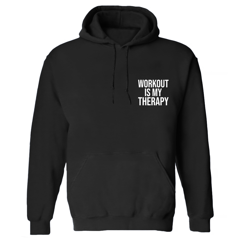 Workout Is My Therapy Women's Hoodie with Drawstring-traneing