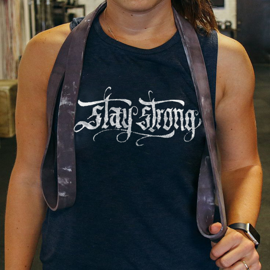 Stay Strong Printed Women's Vest