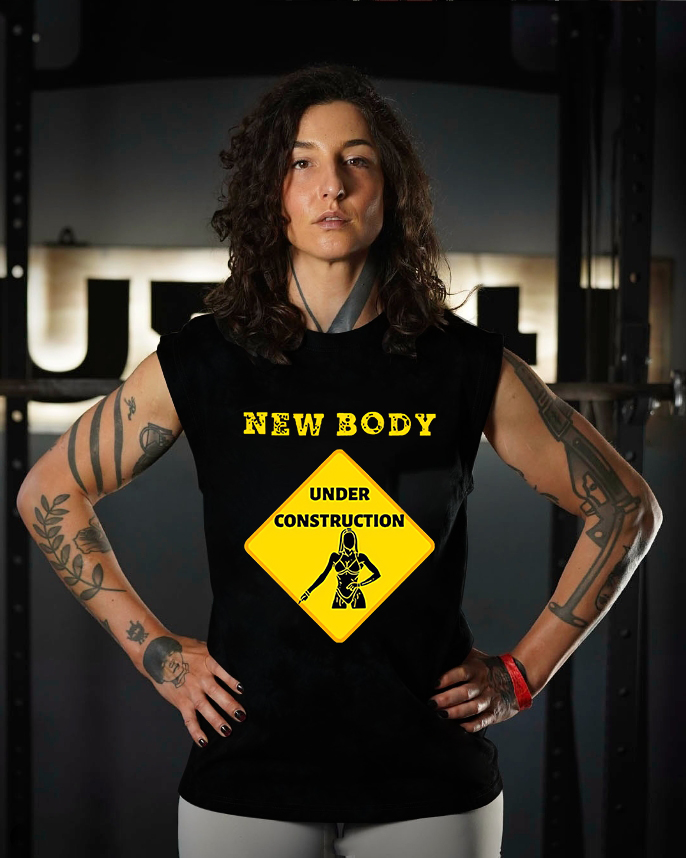 New Body Under Construction Printed Women's Vest-traneing