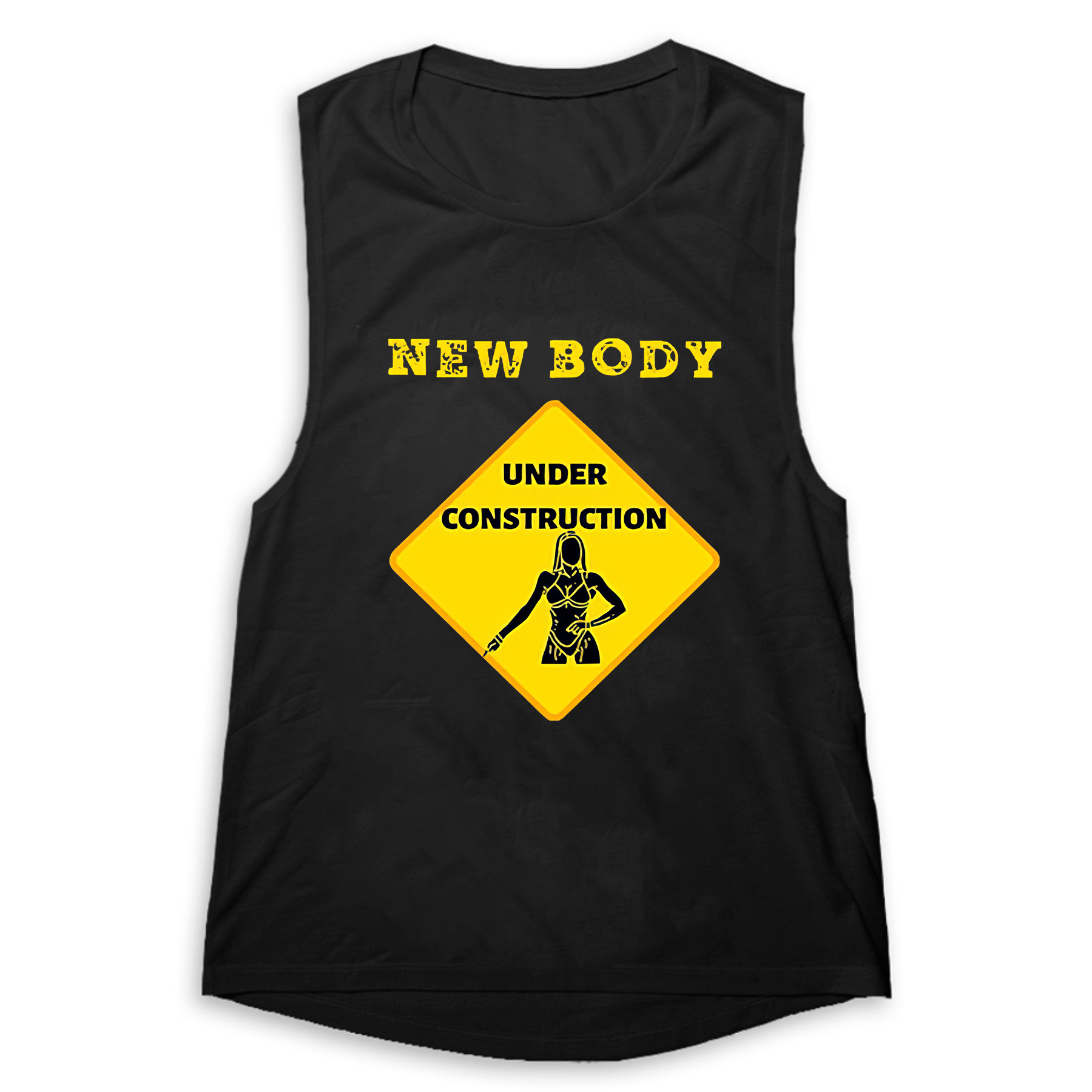 New Body Under Construction Printed Women's Vest-traneing
