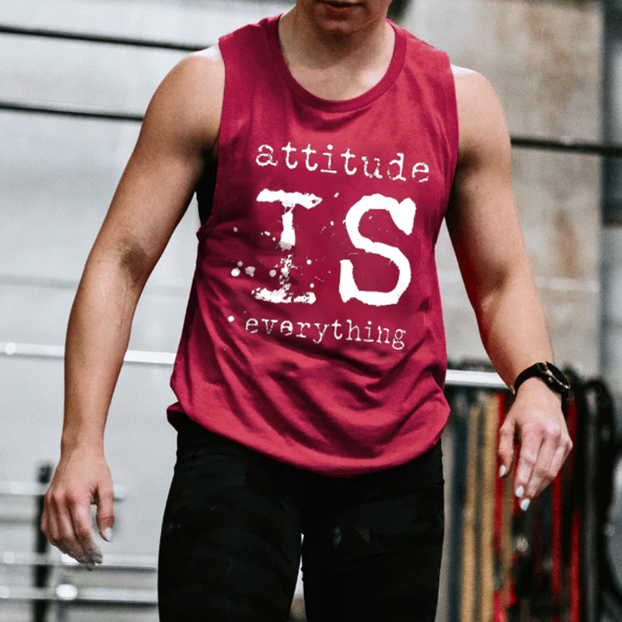 Attitude Is Everything Printed Women's Vest-traneing