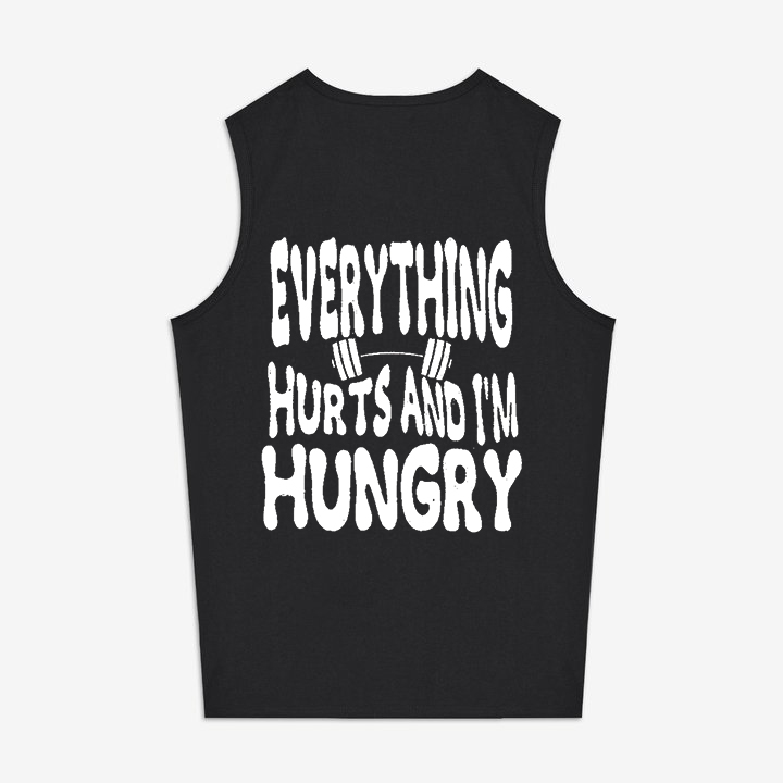 Everything Hurts And I'm Hungry Printed Women's Vest-traneing