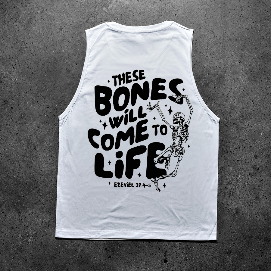These Bones Will Come To Life Print Women's Vest-traneing