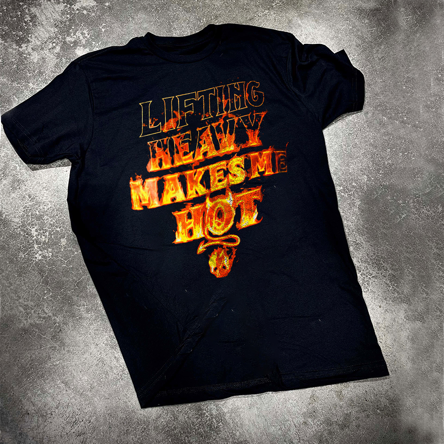 Lifting Heavy Makes Me Hot Printed Women's T-shirt-traneing