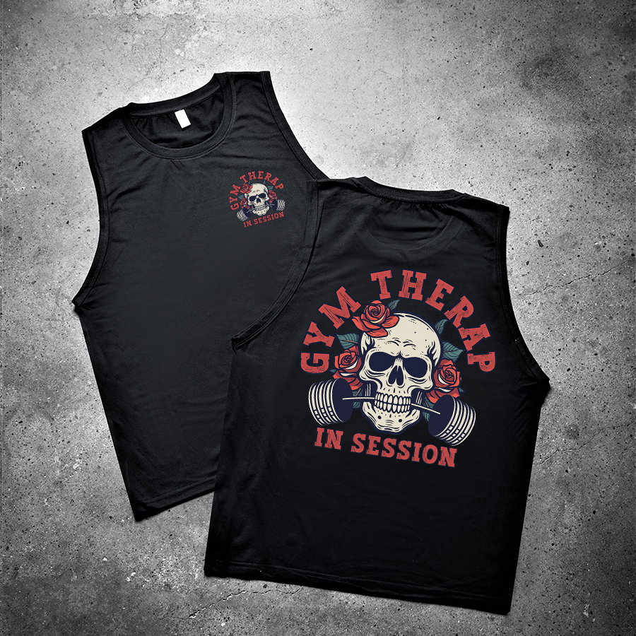 Gym Therap In Session Printed Women's Vest