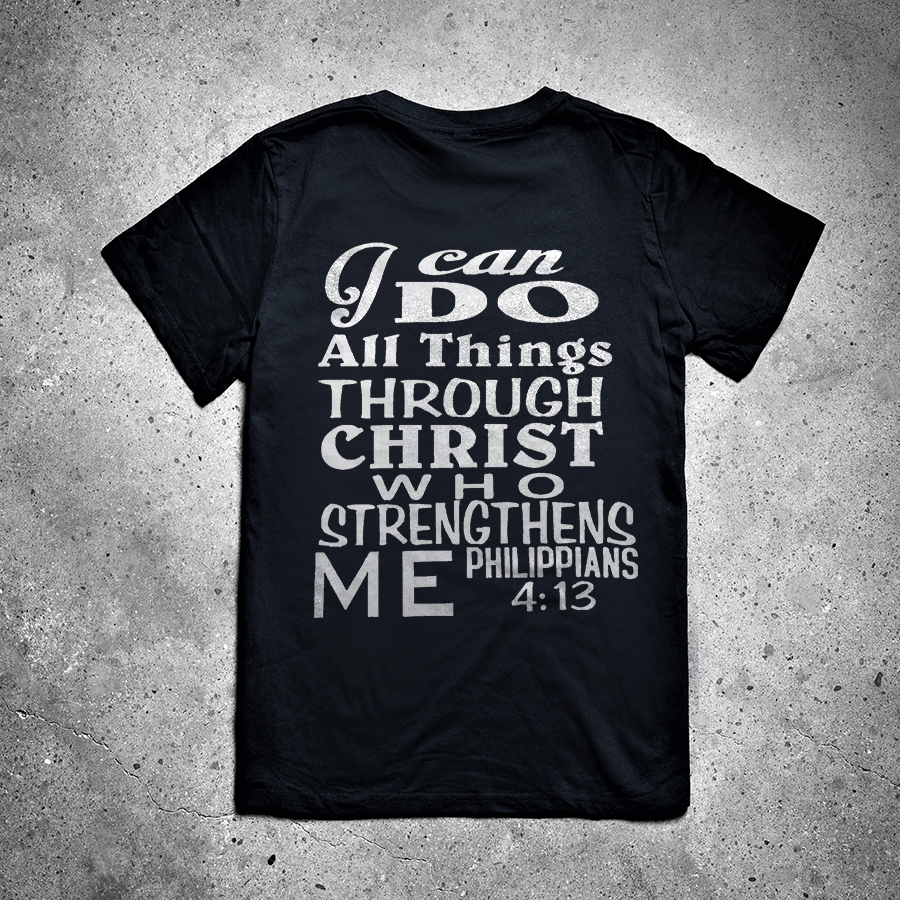 I Can Do All Things Through Christ Printed Women's T-shirt 