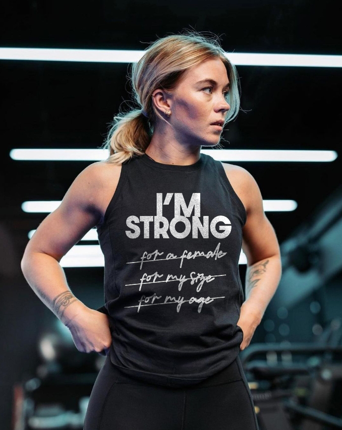 I'm Strong Printed Women's Vest-traneing