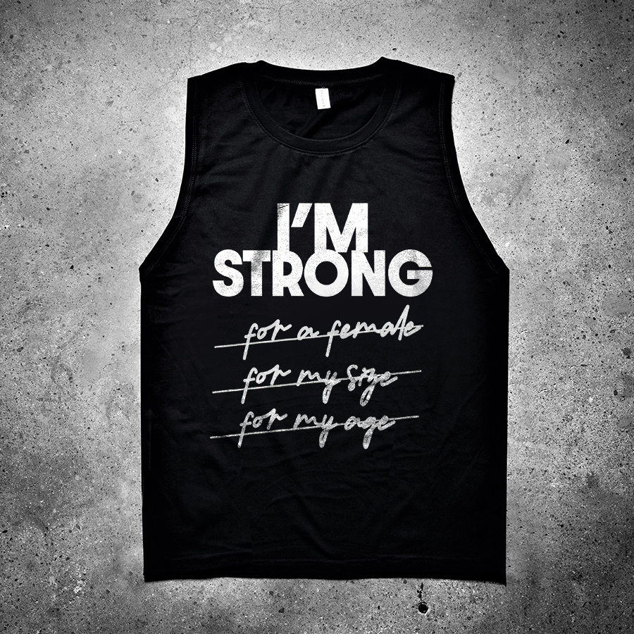I'm Strong Printed Women's Vest-traneing