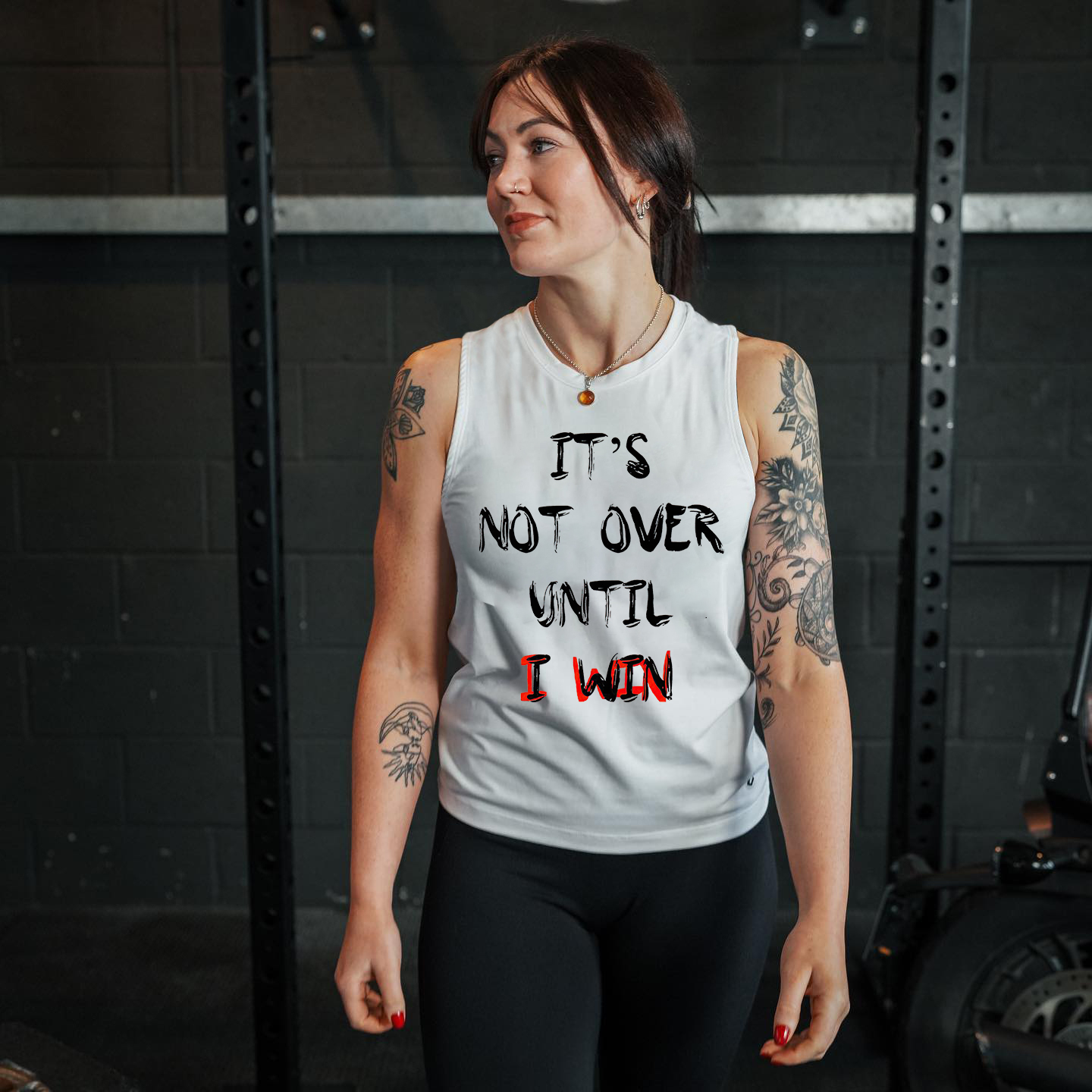 It's Not Over Until I Win Printed Women's Vest-traneing