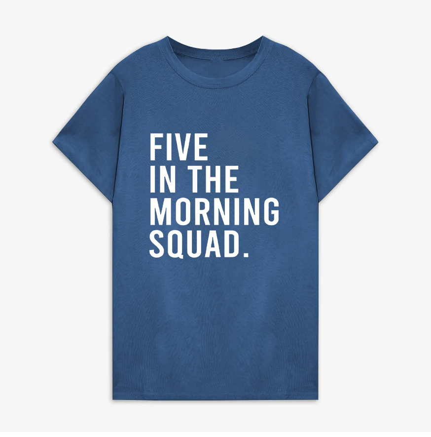 Five In The Morning Squad Printed Women's T-shirt Image - 4