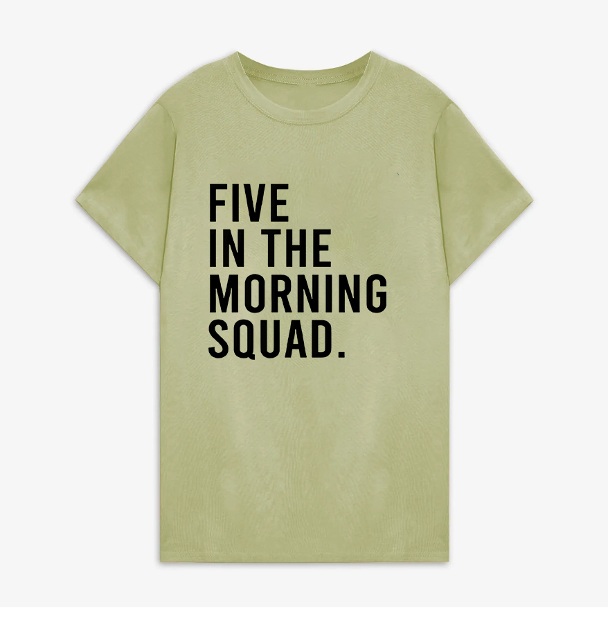 Five In The Morning Squad Printed Women's T-shirt Image - 5