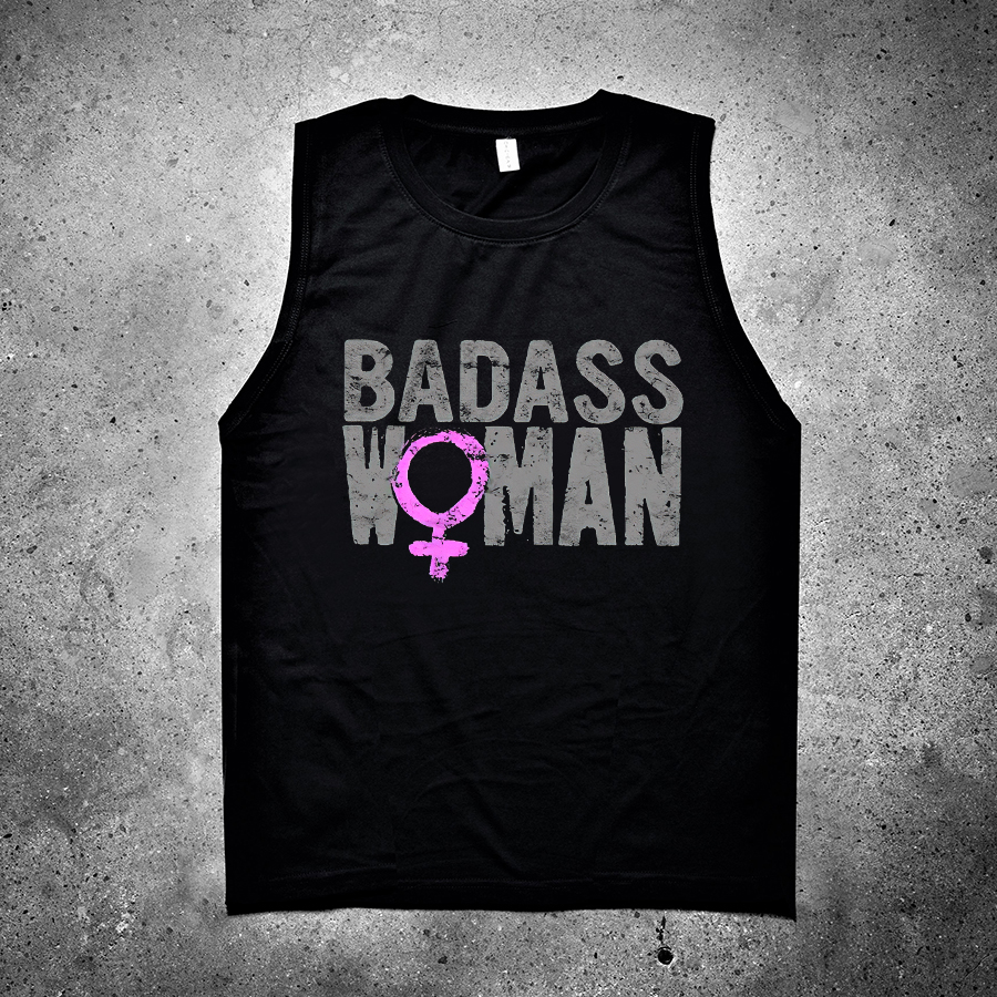 Badass Woman Printed Women's Vest-traneing