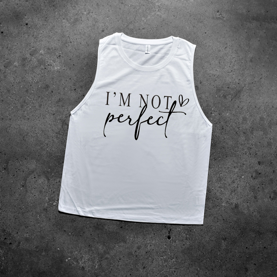 I'm Not Perfect Printed Women's Vest-traneing