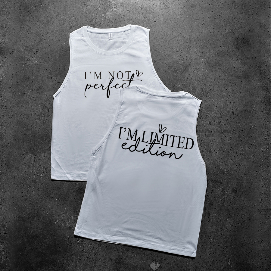 I'm Not Perfect Printed Women's Vest-traneing
