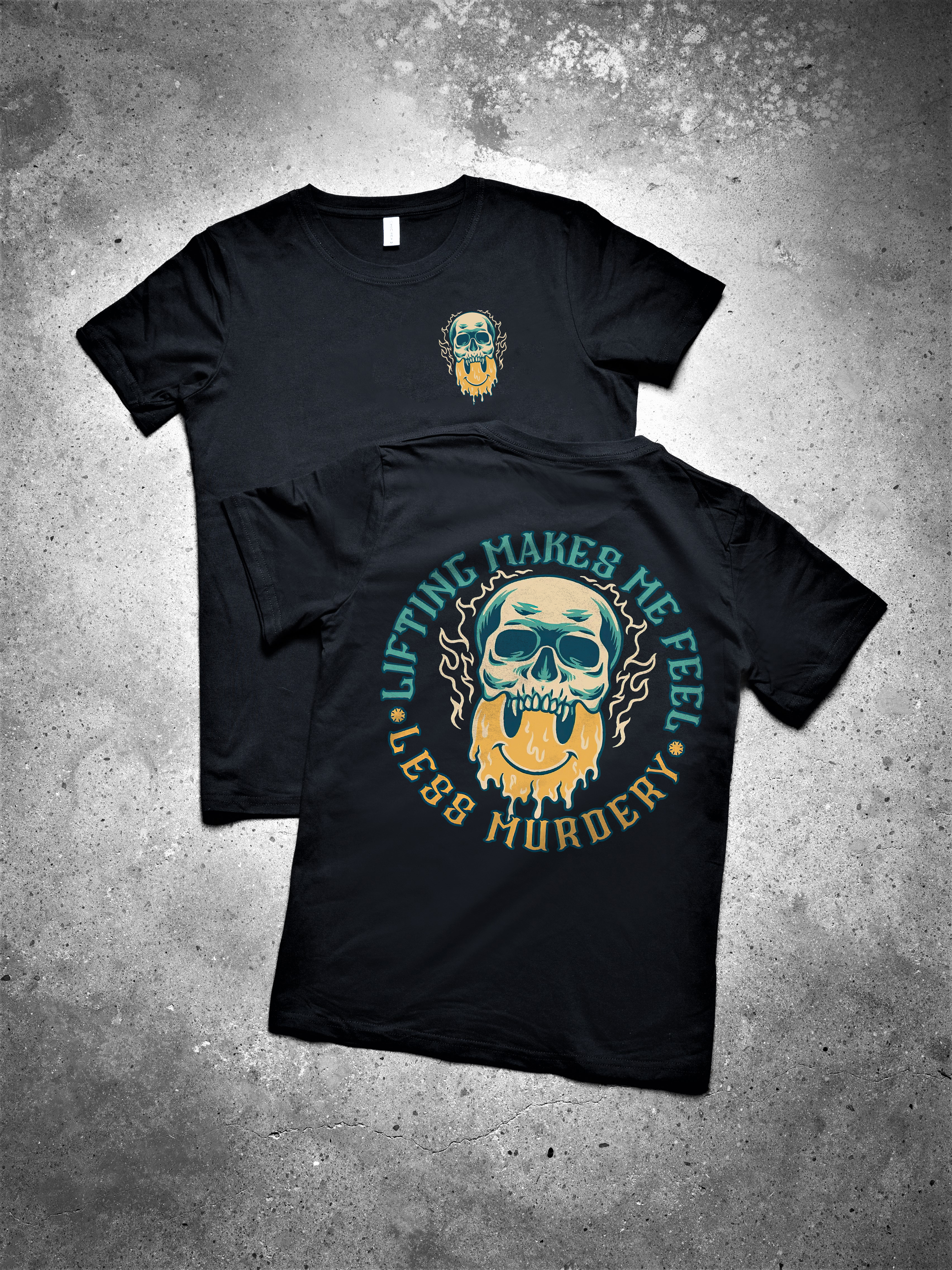 Lifting Makes Me Feel Less Murdery Printed Women's T-shirt -traneing