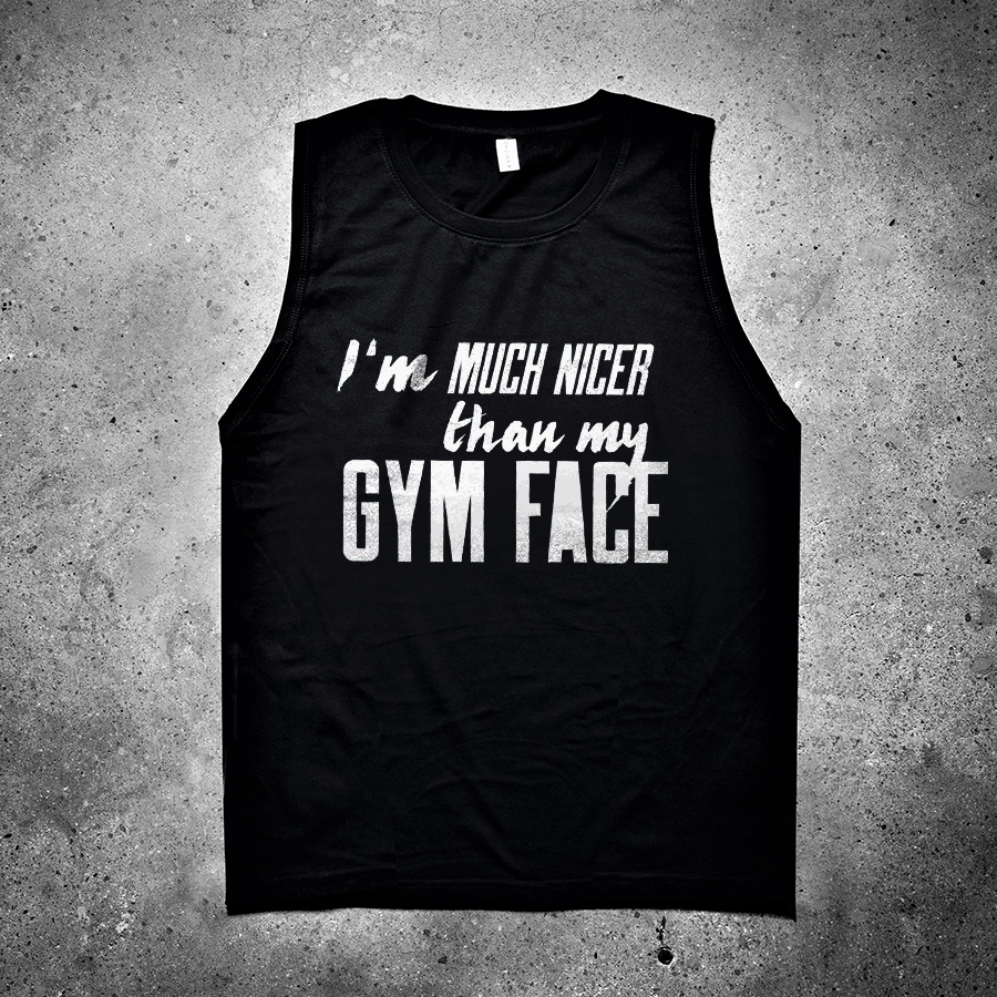 I'm Much Nicer Than My Gym Face Printed Women's Vest-traneing