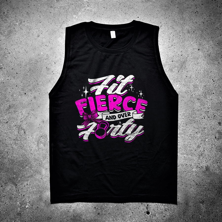 Fit Fierce And Over Forty Printed Women's Vest-traneing