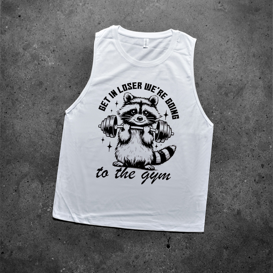 Get In Loser We're Going To The Gym Printed Women's Vest-traneing