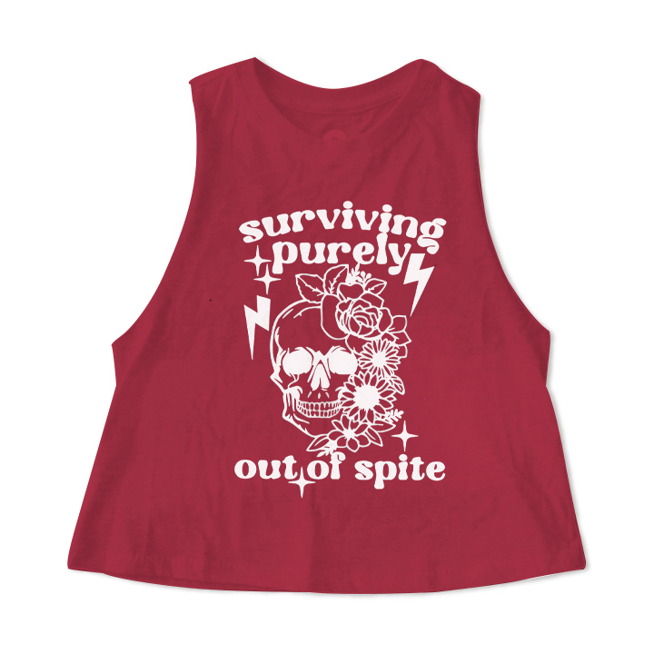 Surviving Purely Printed Women's Crop Top -traneing